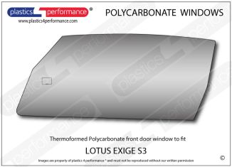 LOTUS - Exige S3 - Lexan Polycarbonate left front door window