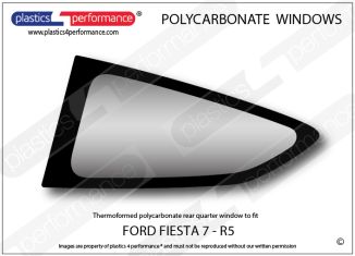 FORD - Fiesta R5 - Lexan Polycarbonate left rear quarter window