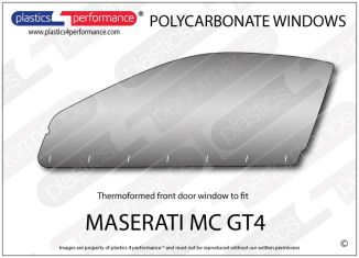 MASERATI - Granturismo MC GT4 - Lexan Polycarbonate left front door window 