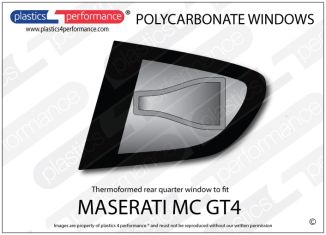 MASERATI GranTurismo MC GT4 - Lexan Polycarbonate left rear quarter window