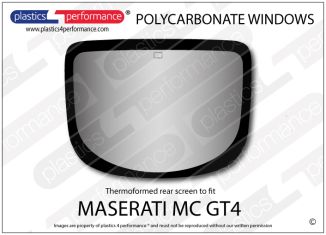 MASERATI - Granturismo MC GT4 - Lexan Polycarbonate rear screen