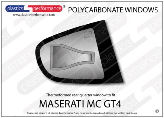 MASERATI - Granturismo MC GT4 - Lexan Polycarbonate right rear quarter window