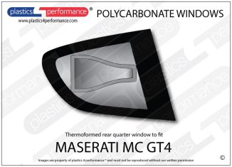 MASERATI GranTurismo MC GT4 - Lexan Polycarbonate right rear quarter window