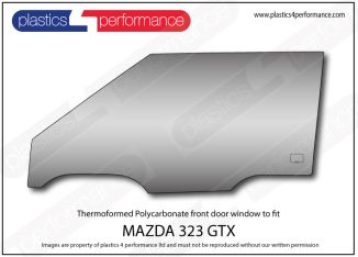 MAZDA - 323 GTX 4WD Hatch - BG8Z - Lexan Polycarbonate left front door window