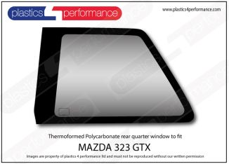 MAZDA - 323 GTX 4WD Hatch - BG8Z - Lexan Polycarbonate left rear quarter window
