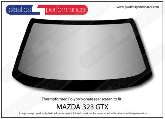 MAZDA - 323 GTX 4WD Hatch - BG8Z - Lexan Polycarbonate rear screen