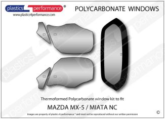 MAZDA MX-5 Miata NC - Lexan Polycarbonate window kit