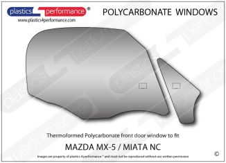 MAZDA - MX5 - NC - Polycarbonate right front door window