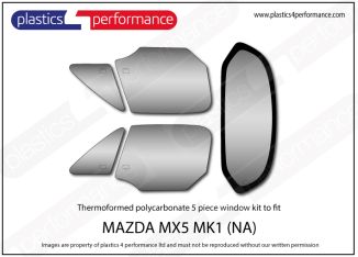 MAZDA - MX5 - NA - Lexan polycarbonate window kit