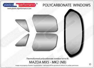 MAZDA - MX5 - NB - Lexan polycarbonate window kit