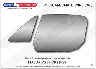 MAZDA - MX5 NB - Lexan Polycarbonate left front door window