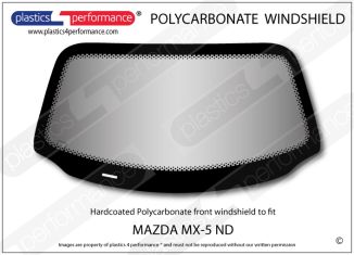 MAZDA MX-5 Miata ND - Hardcoated Lexan Polycarbonate front windshield