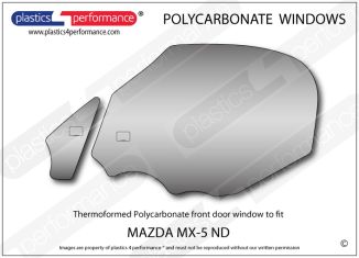 MAZDA - MX5 - ND - Lexan Polycarbonate left front door window