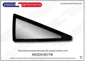 MAZDA - RX7 (FB) - Lexan Polycarbonate left rear quarter window
