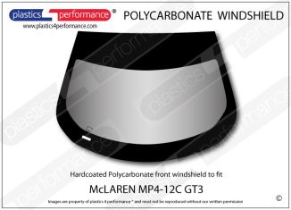 McLAREN - MP4-12C GT3 - Hardcoated Polycarbonate Front windscreen