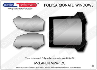 McLAREN MP4-12C - Lexan Polycarbonate window kit