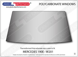 MERCEDES - 190E (W210) - Lexan Polycarbonate rear screen