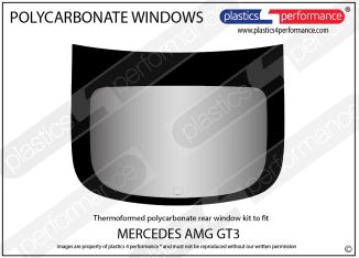 MERCEDES - AMG GT3 - Lexan Polycarbonate rear screen