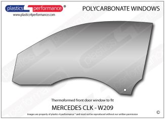 MERCEDES - CLK (W209) - Lexan Polycarbonate left front door window