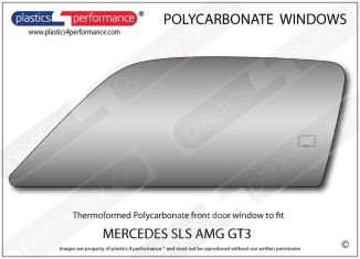 MERCEDES - SLS AMG GT3 - Lexan Polycarbonate left front door window