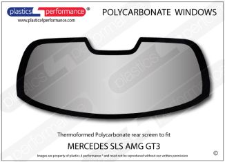 MERCEDES - SLS AMG GT3 - Lexan Makrolon Polycarbonate rear window