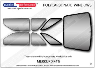MERKUR - XR4Ti - Lexan Polycarbonate window kit