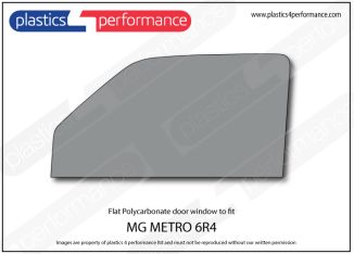 MG METRO 6R4 - Lexan Polycarbonate left front door window in standard fitment
