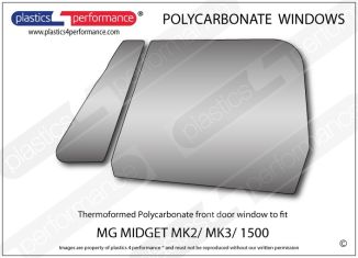 MG - Midget - Lexan Polycarbonate left front door window