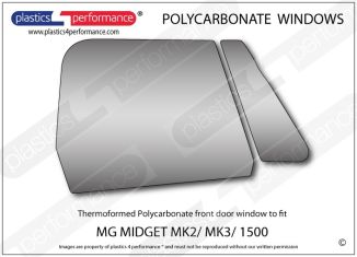 MG - Midget - Lexan Polycarbonate right front door window