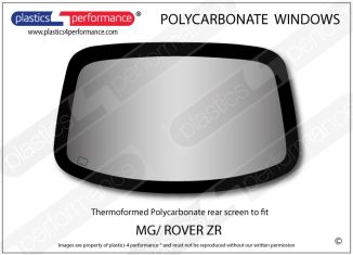 MG Rover - ZR - Lexan Polycarbonate rear screen