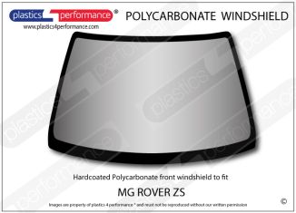 MG Rover / Rover - ZS - Hardcoated Lexan Polycarbonate front windscreen