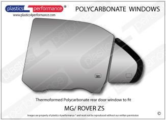 MG Rover - ZS - Lexan Polycarbonate left rear door window