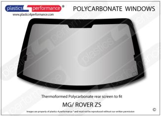 MG Rover - ZS - Lexan Polycarbonate rear screen