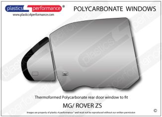 MG Rover - ZS - Lexan Polycarbonate right rear door window