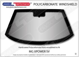MG - XPower SV - Hardcoated Lexan Polycarbonate front windscreen