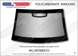 MG - XPower SV - Lexan Polycarbonate rear screen