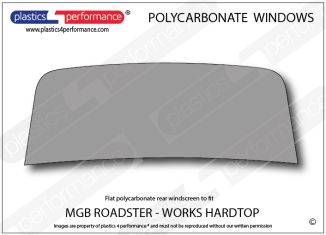 MG - MGB Roadster - Lexan Polycarbonate rear screen - Factory Hardtop
