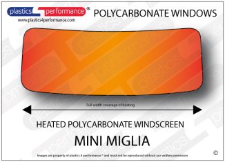 Mini Miglia heated polycarbonate windscreen