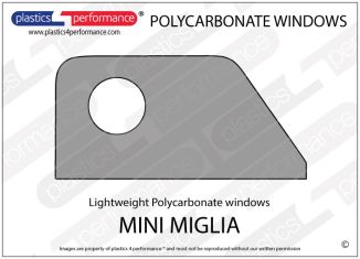 Mini Miglia - Lexan Polycarbonate right front door window