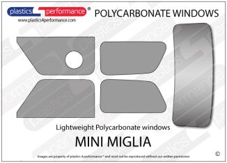 Mini Miglia Lexan Polycarbonate window kit