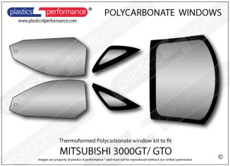 MITSUBISHI - 3000GT/ GTO - Lexan Polycarbonate window kit