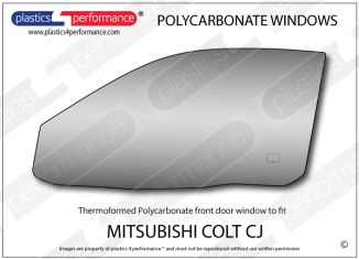 MITSUBISHI - Colt CJ - Lexan Polycarbonate left front door window
