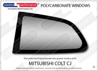 MITSUBISHI - Colt CJ - Lexan Polycarbonate left rear quarter window