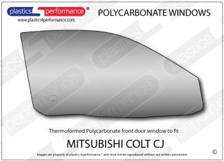MITSUBISHI - Colt CJ - Lexan Polycarbonate right front door window