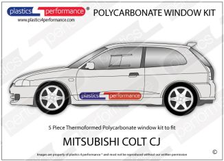 MITSUBISHI Colt CJ - 6th Gen - Lexan Polycarbonate window kit