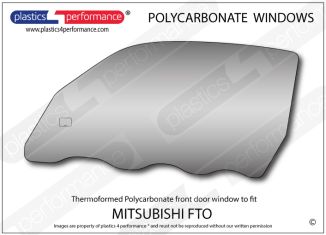 MITSUBISHI - FTO - Lexan Polycarbonate left front door window
