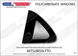 MITSUBISHI - FTO - Lexan Polycarbonate left rear quarter window