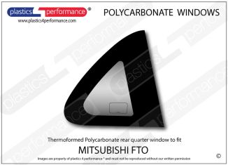 MITSUBISHI - FTO - Lexan Polycarbonate right rear quarter window