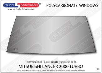 MITSUBISHI - Lancer 2000 Turbo - Lexan Polycarbonate rear screen