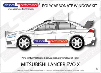 MITSUBISHI - Lancer Evo 10 - Lexan Polycarbonate window kit